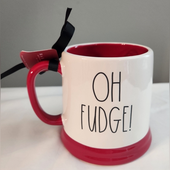 Rae Dunn A Christmas Story Oh Fudge! Two Sided Large Holiday Mug 24 oz NEW - Picture 2 of 4